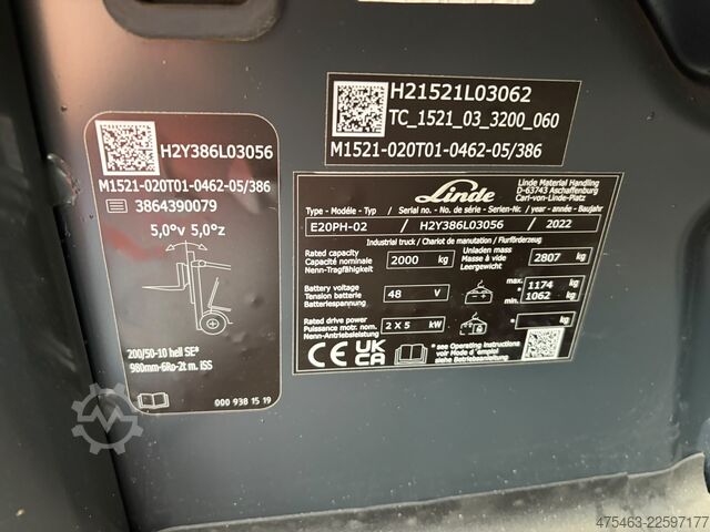Gabelstapler Linde E20PH-02 Triplex Li-ion