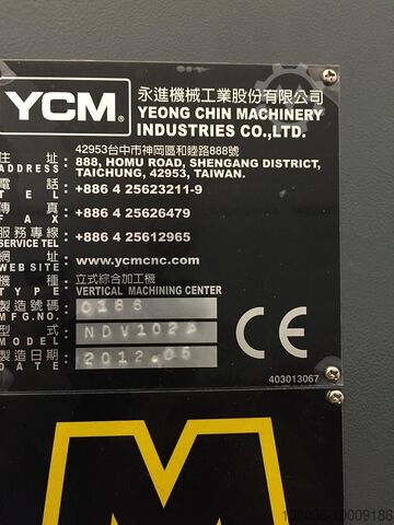 2012 YCM NDV 102A YCM NDV 102A
