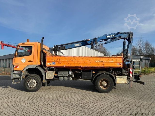 Tipper truck MERCEDES-BENZ Atego 1828 BB 4x4 / MKG 140 + Funk