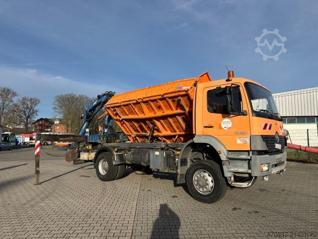 Tipper truck MERCEDES-BENZ Atego 1828 BB 4x4 / MKG 140 + Funk