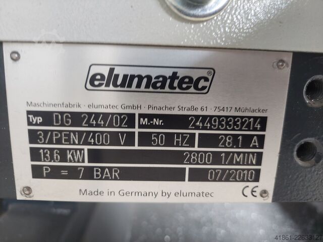 Double mitre saw machine ELUMATEC DG 244-02 E 355