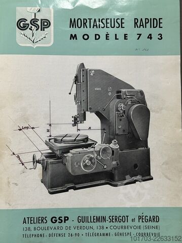 Vertical Slotting Machine GSP M 743 - bleu
