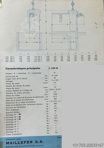 Nutenstoßmaschine MAILLEFER MAC-350 M