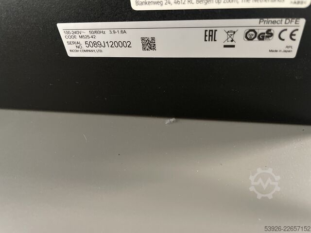 Digital print machine Ricoh Pro C9210 incl. Paperdeck and Finisher