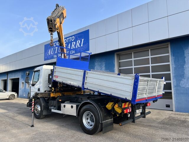 Three-way tipper truck with crane Renault Midlum 240