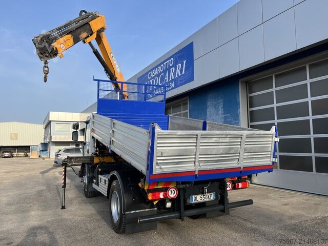 Three-way tipper truck with crane Renault Midlum 240