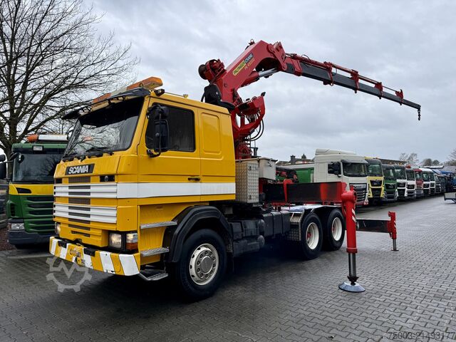 Heavy-duty truck Scania R143 450 V8 6X4 Kran Palfinger 45000 / Oldtimer