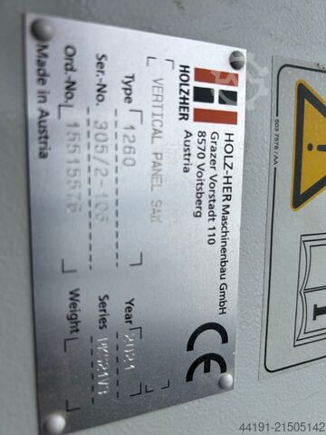 Stehende Plattensäge Holz Her Sector 1260 automati HOLZ-HER Sector 1260 automatic