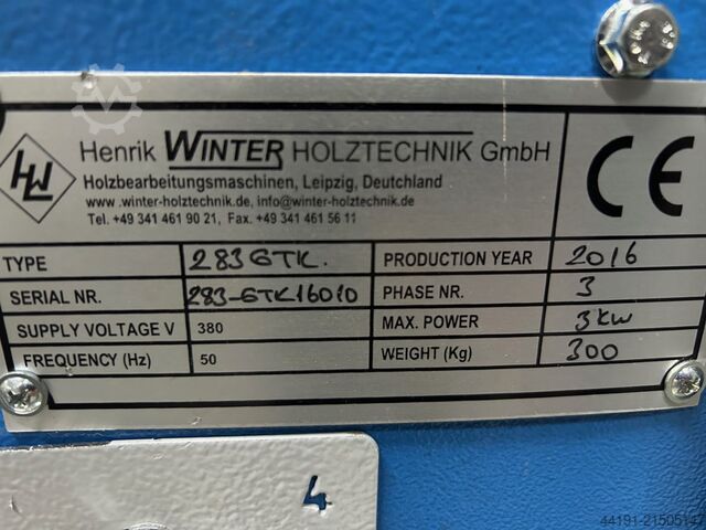 Dust extractor Winter 283 GTK Winter 283 GTK