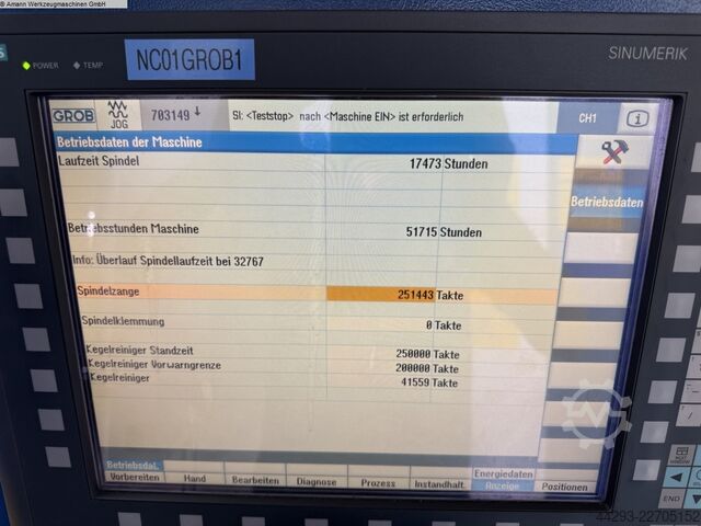 Bearbeitungszentrum - Universal GROB-WERKE G550