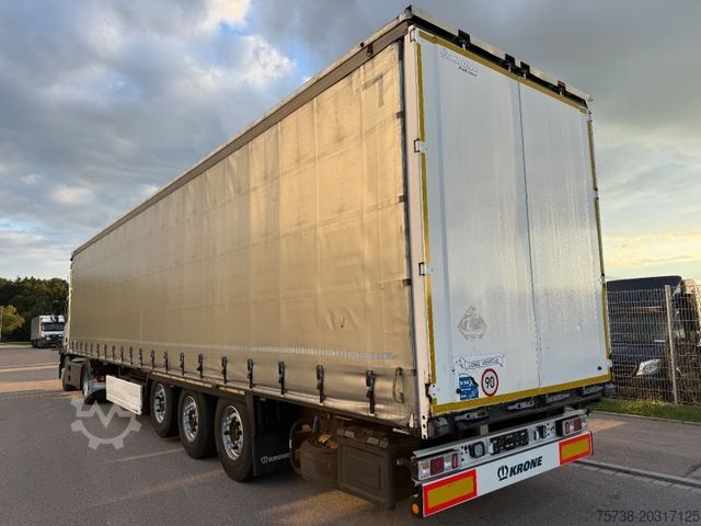 Open semitrailer with tarp KRONE SD Pritsche+Schiebeplane+Edscha/Luft-Lift