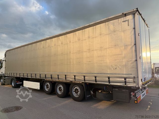 Open semitrailer with tarp KRONE SD Pritsche+Schiebeplane+Edscha/Luft-Lift