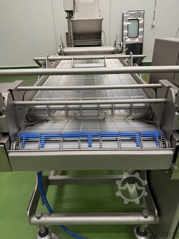 Form-, Panier- und Frittierlinie mit Top-Ausstattung, nahezu neuwertig. GEA Complete 600mm forming, coating and frying line