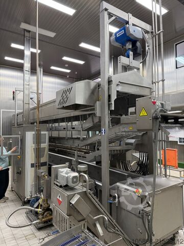 Form-, Panier- und Frittierlinie mit Top-Ausstattung, nahezu neuwertig. GEA Complete 600mm forming, coating and frying line
