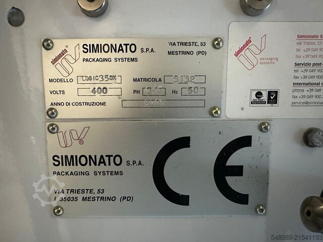 Schlauchbeutelmaschine Simionato LOGIC35DX