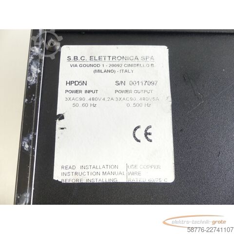 Komponente  S.B.C Elettronica HPD5N Servoantrieb SN: 00117097