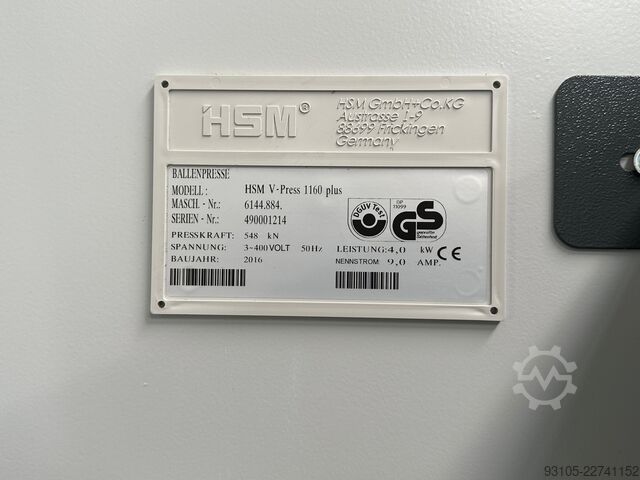 Vertikale Ballenpressen HSM V-Press 1160 HSM V-Press 1160 Plus