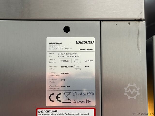 WIESHEU EUROMAT B5/B10 VARIO OFEN Wiesheu Euromat 64 S/L