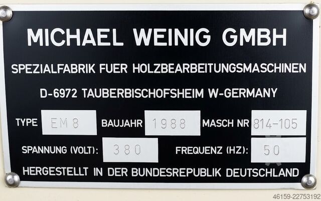 Moulder Weinig EM8 160 m/min