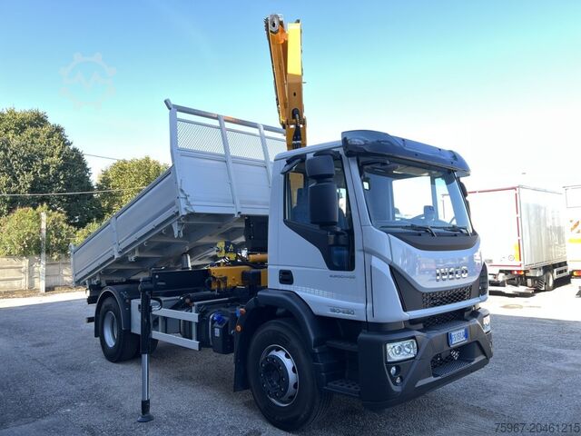 Dreiseitenkipper mit Kran Iveco Eurocargo 180-280