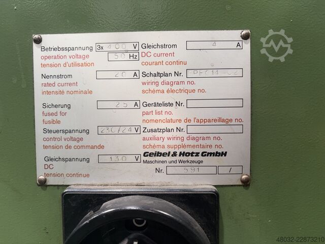 Flachschleifmaschine Geibel & Hotz FS 635