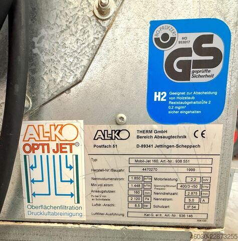 Absauganlage / Entstauber AL-KO Mobil-Jet 160