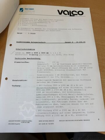 Schallschutzkabine Valco R5X-7500-5