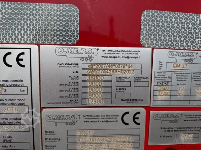 Silo semitrailer  O.ME.P.S Silo Auflieger 27 m³ 3 Achs