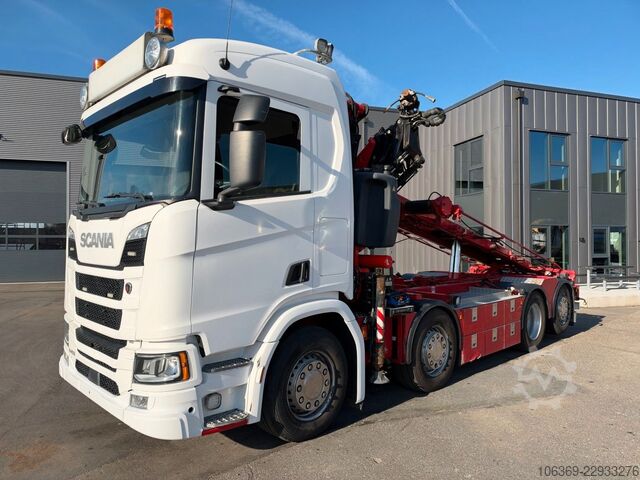 Truck mounted crane SCANIA R450 NGS 8x2*6 Fassi F245A Tipper / Crane