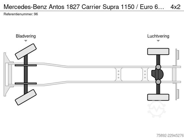 Kühl-/Tiefkühltransport Mercedes-Benz Antos 1827 Carrier Supra 1150 / Euro 6 / LBW