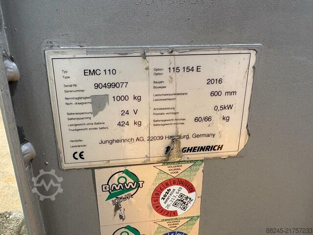 VS-22832 Compact stacker Jungheinrich EMC110 JUNGHEINRICH EMC110