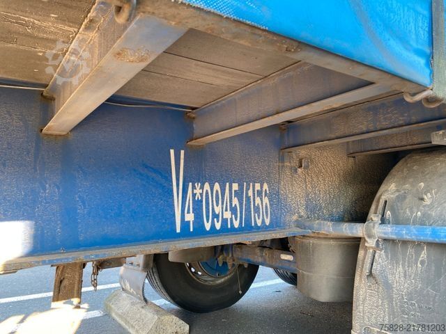 Open semitrailer with tarp GROENEWEGEN BPW axles