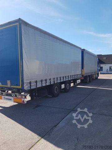 Flatbed truck with tarp DAF XF 450 FAR 6x2 Pritsche Plane Edscha+Schiebeplan