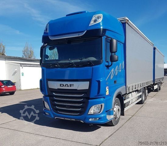 Jumbo truck DAF XF 450 FAR 6x2 Pritsche Plane Edscha+Schiebeplan