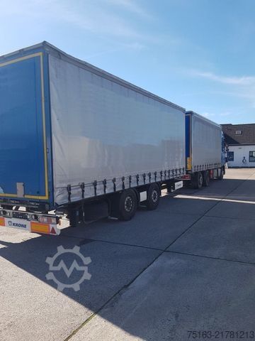 Jumbo truck DAF XF 450 FAR 6x2 Pritsche Plane Edscha+Schiebeplan