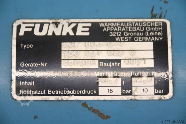 Heat exchanger Funke BOF 806-0-4