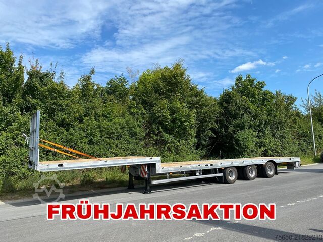 Auflieger mit offener Pritsche Möslein ST 3-Plato 9,4  3 Achs Satteltieflader Plato 45 t GGfür Fertigteile, Baumaschinen oder Container