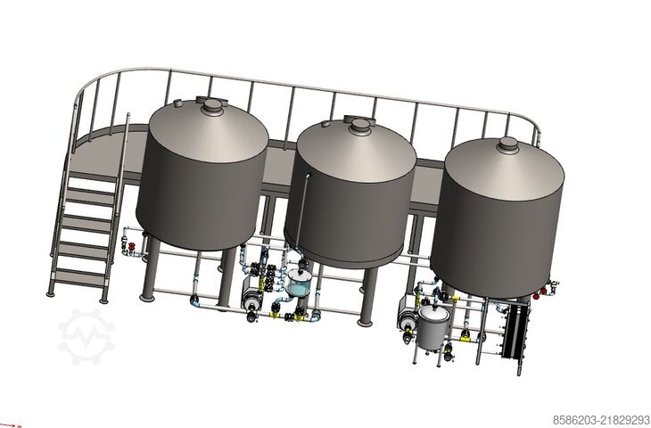 Three-vessel brewhouse 1200 l HGMC Drei-Geräte Sudhaus 1200l