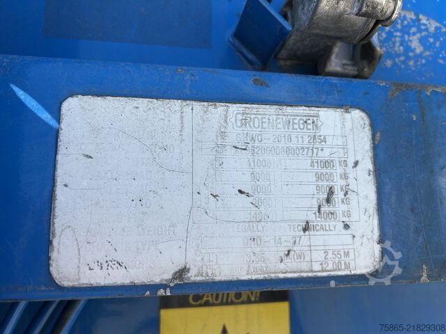 Curtain sided Groenewegen DRO-14-27 / Curtainside Trailer / BPW Drum / AP...
