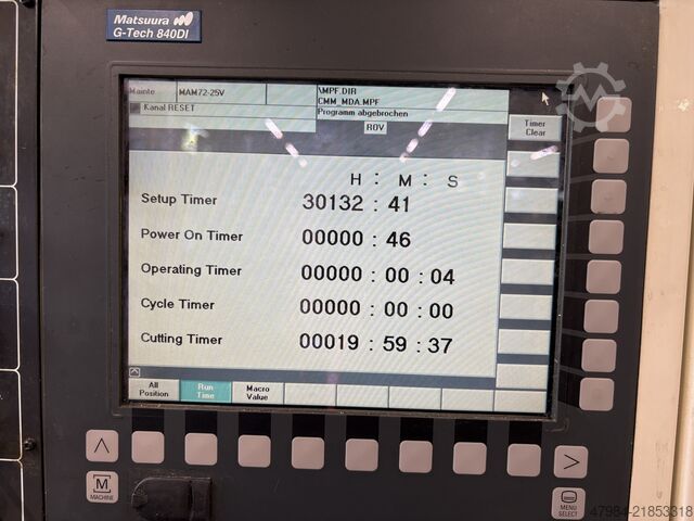 Universal machining center MATSUURA MAN 72-25 V