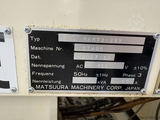 Universal machining center MATSUURA MAN 72-25 V