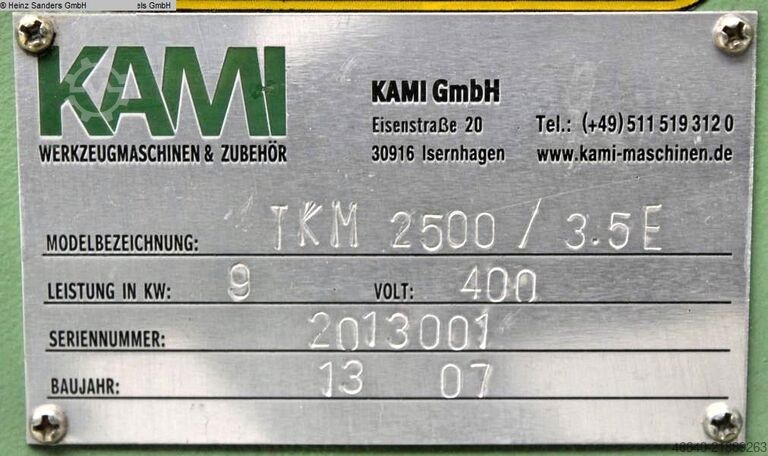 Plate Shear - Mechanical KAMI TKM 2500/3.5 E