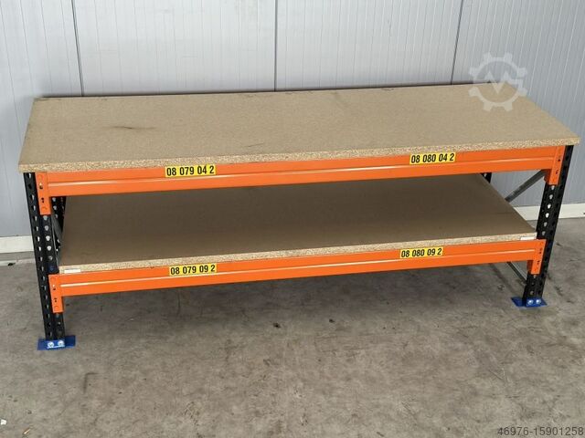 Packing table Work table Work table Polypal Stockpal / Werkbank / Abm.: 2500x938x900mm(BxTxH)