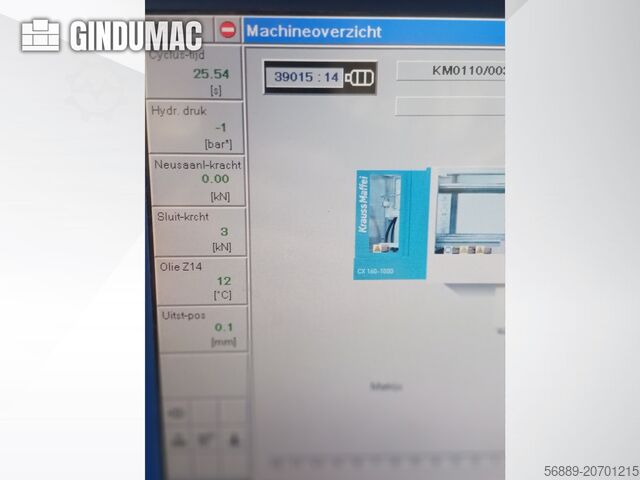 Hydraulische Spritzgießmaschine KraussMaffei 110-380 CX