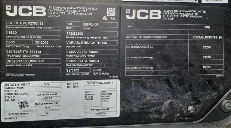 Telehandler JCB 555-210 R