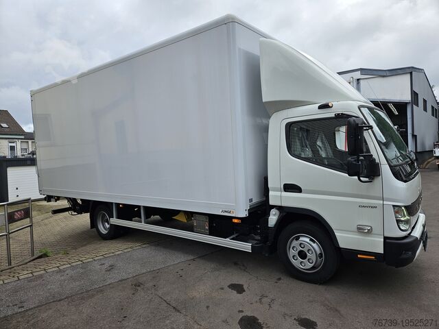 Transporter with box and tail lift Fuso Canter 7C18