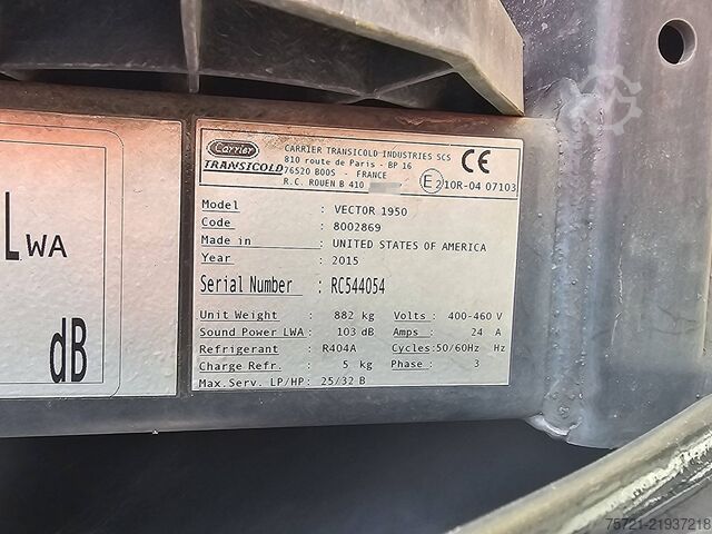 Refrigerated/frozen transport SCHMITZ SKO24 CARRIER 2X LIFT AXLE