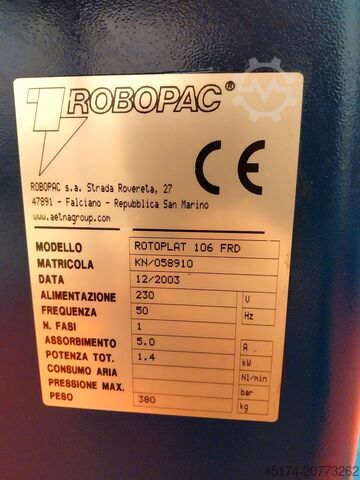 Abpackmaschine ROBOPAC ROTOPLAT 106/FRD