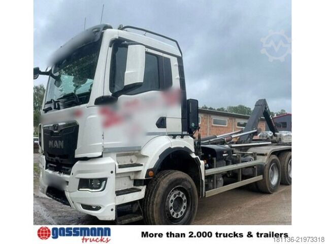 Roll-off tipper truck MAN TGS 26.510 6x4 BL, Navi, Wechselsystem