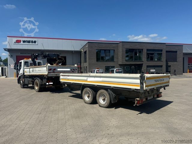 Tipper truck IVECO 140E250 Kipper mit HIAB Kran inklusive Anhänger